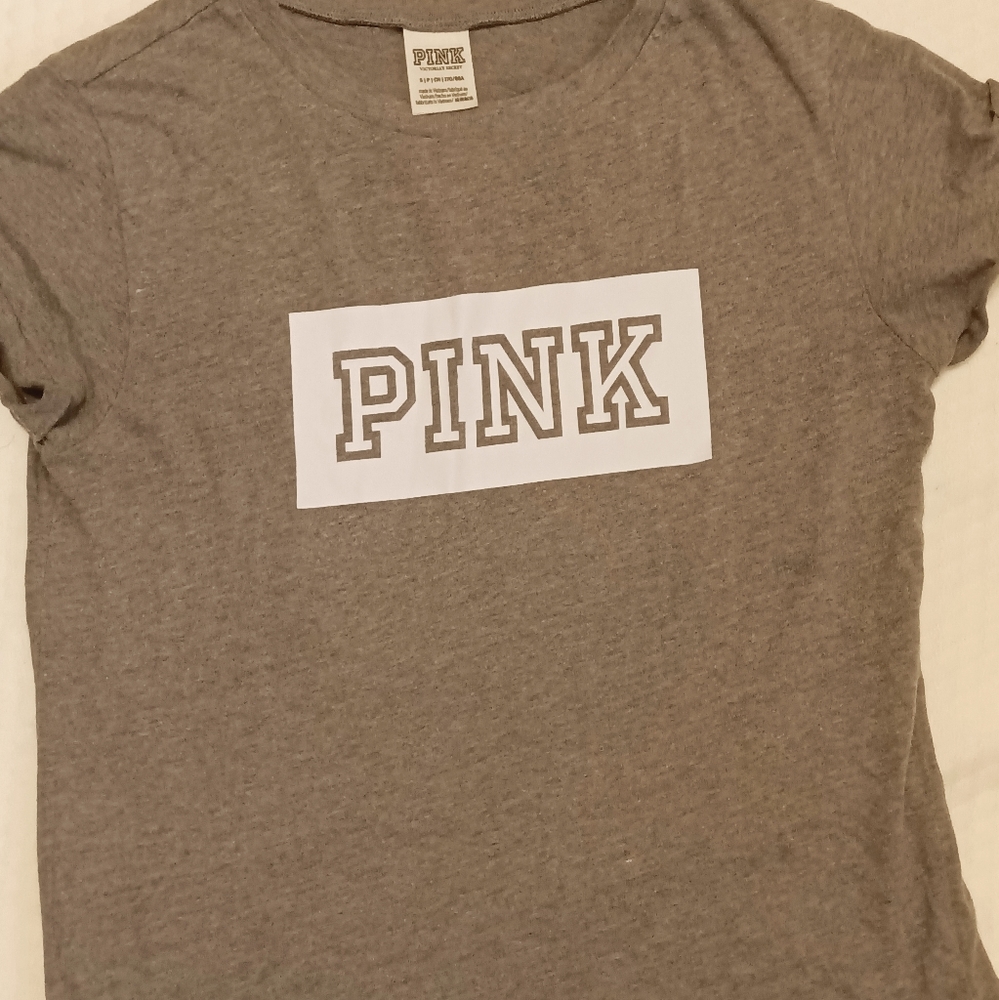 Pink Victoria's secret gray top size small